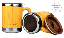 Load image into Gallery viewer, Bamboo Beer Mugs (Set of 2); 11 Oz.