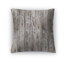 Load image into Gallery viewer, Throw Pillow, Old Gray Fence Boards Wood