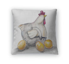 Load image into Gallery viewer, Throw Pillow, Easter Chicken Sitting On A Golden Eggs