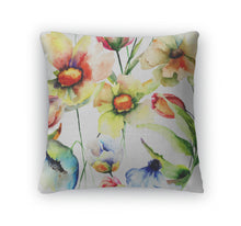 Load image into Gallery viewer, Throw Pillow, Pattern With Wild Flowers