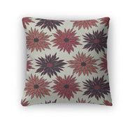 Throw Pillow, Floral Pattern With Chrysanthemum