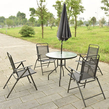 Load image into Gallery viewer, 6 PCS Patio Garden Set Furniture 4 Folding Chairs