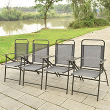 Load image into Gallery viewer, 6 PCS Patio Garden Set Furniture 4 Folding Chairs