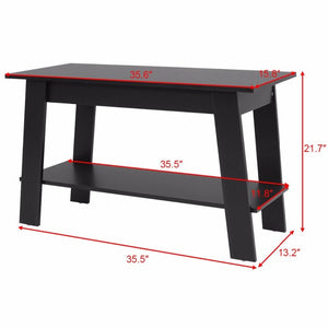 2 Tier Elevated TV Stand Coffee Table