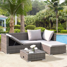 Load image into Gallery viewer, 3PCS Rattan Wicker Sofa Furniture Set