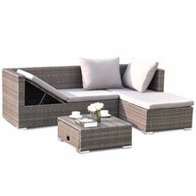 Load image into Gallery viewer, 3PCS Rattan Wicker Sofa Furniture Set