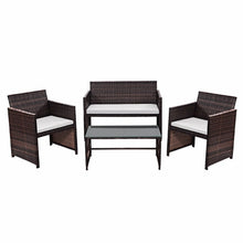 Load image into Gallery viewer, Giantex 4 PC Rattan Patio Furniture Set Garden