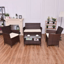 Load image into Gallery viewer, 4PCS Outdoor Patio PE Rattan Wicker Coffee