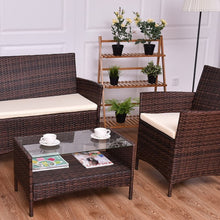 Load image into Gallery viewer, 4PCS Outdoor Patio PE Rattan Wicker Coffee