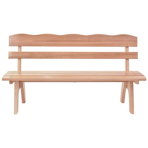 5 Ft 3 Seats Outdoor Wooden Garden Bench