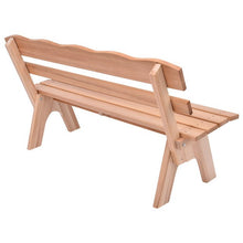 Load image into Gallery viewer, 5 Ft 3 Seats Outdoor Wooden Garden Bench