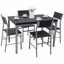 Load image into Gallery viewer, 5 Piece Dining Set Table &amp; 4 Chairs Wood