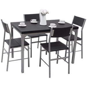 5 Piece Dining Set Table & 4 Chairs Wood