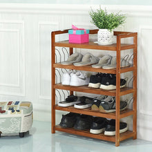 Load image into Gallery viewer, 5-Tier Wooden Shoe Rack Shelf Storage