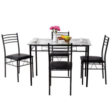 Load image into Gallery viewer, 5PC Dining Set Modern Dining Room Tempered