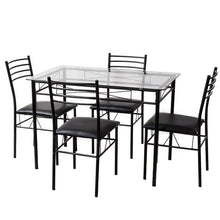 Load image into Gallery viewer, 5PC Dining Set Modern Dining Room Tempered