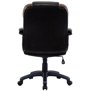 Ergonomic PU Leather Mid-Back Swivel