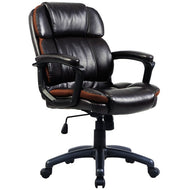 Ergonomic PU Leather Mid-Back Swivel