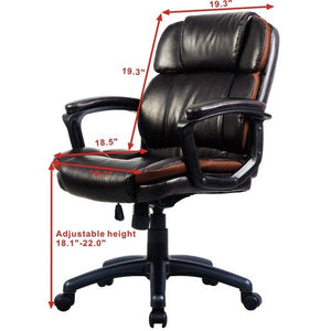 Ergonomic PU Leather Mid-Back Swivel