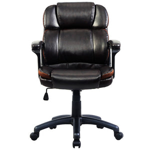 Ergonomic PU Leather Mid-Back Swivel