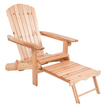 Load image into Gallery viewer, Foldable Chair Wood with Removable Ottoman