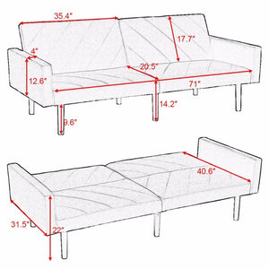 Futon Sofa Bed Convertible Recliner Couch