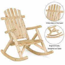 Load image into Gallery viewer, Log Rocking Chair Wood Single Porch Rocker