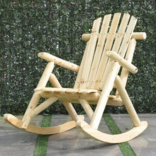 Load image into Gallery viewer, Log Rocking Chair Wood Single Porch Rocker