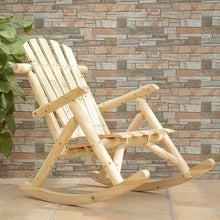 Load image into Gallery viewer, Log Rocking Chair Wood Single Porch Rocker