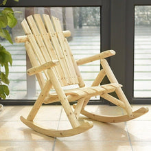 Load image into Gallery viewer, Log Rocking Chair Wood Single Porch Rocker