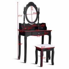 Load image into Gallery viewer, Makeup Dressing Table Stool Set Jewelry