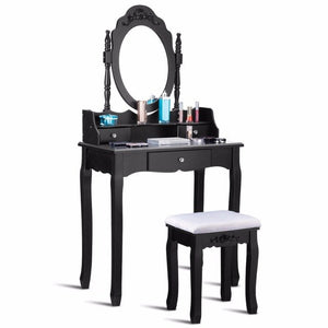 Makeup Dressing Table Stool Set Jewelry