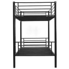 Load image into Gallery viewer, Metal Twin Over Twin Bunk Bed with Ladder