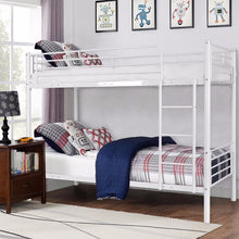 Load image into Gallery viewer, Metal Twin Over Twin Bunk Bed with Ladder