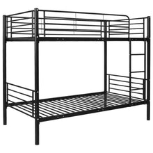 Load image into Gallery viewer, Metal Twin Over Twin Bunk Bed with Ladder