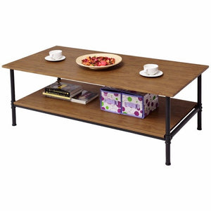 Rectangle Coffee Table Metal Frame Accent