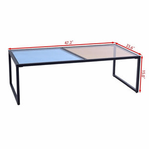 Rectangular Coffee Table Tempered Glass