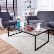 Rectangular Coffee Table Tempered Glass