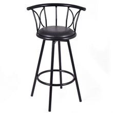 Load image into Gallery viewer, Set of 2 Black Barstools Modern Swivel