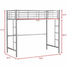 Load image into Gallery viewer, Giantex Twin Loft Bed Metal Bunk Ladder Beds Boys