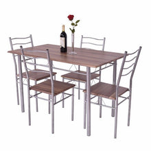 Load image into Gallery viewer, 5 Pieces Dining Table Set 1 Wooden Dining