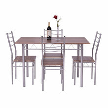 Load image into Gallery viewer, 5 Pieces Dining Table Set 1 Wooden Dining