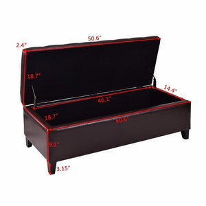 51'' Storage Ottoman Bench Modern PU