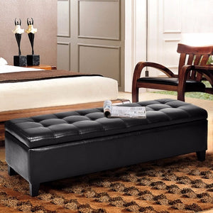 51'' Storage Ottoman Bench Modern PU