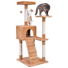 Load image into Gallery viewer, 52&quot; Cat Tree Wood Cat Jumping Toy with