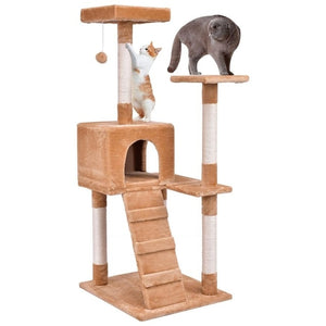 52" Cat Tree Wood Cat Jumping Toy with