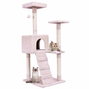 52" Cat Tree Wood Cat Jumping Toy with