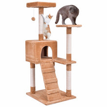 Load image into Gallery viewer, 52&quot; Cat Tree Wood Cat Jumping Toy with