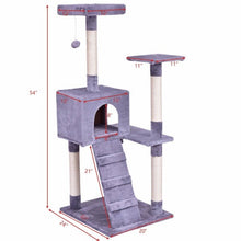 Load image into Gallery viewer, 52&quot; Cat Tree Wood Cat Jumping Toy with