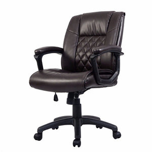 Ergonomic PU Leather Mid-Back Executive